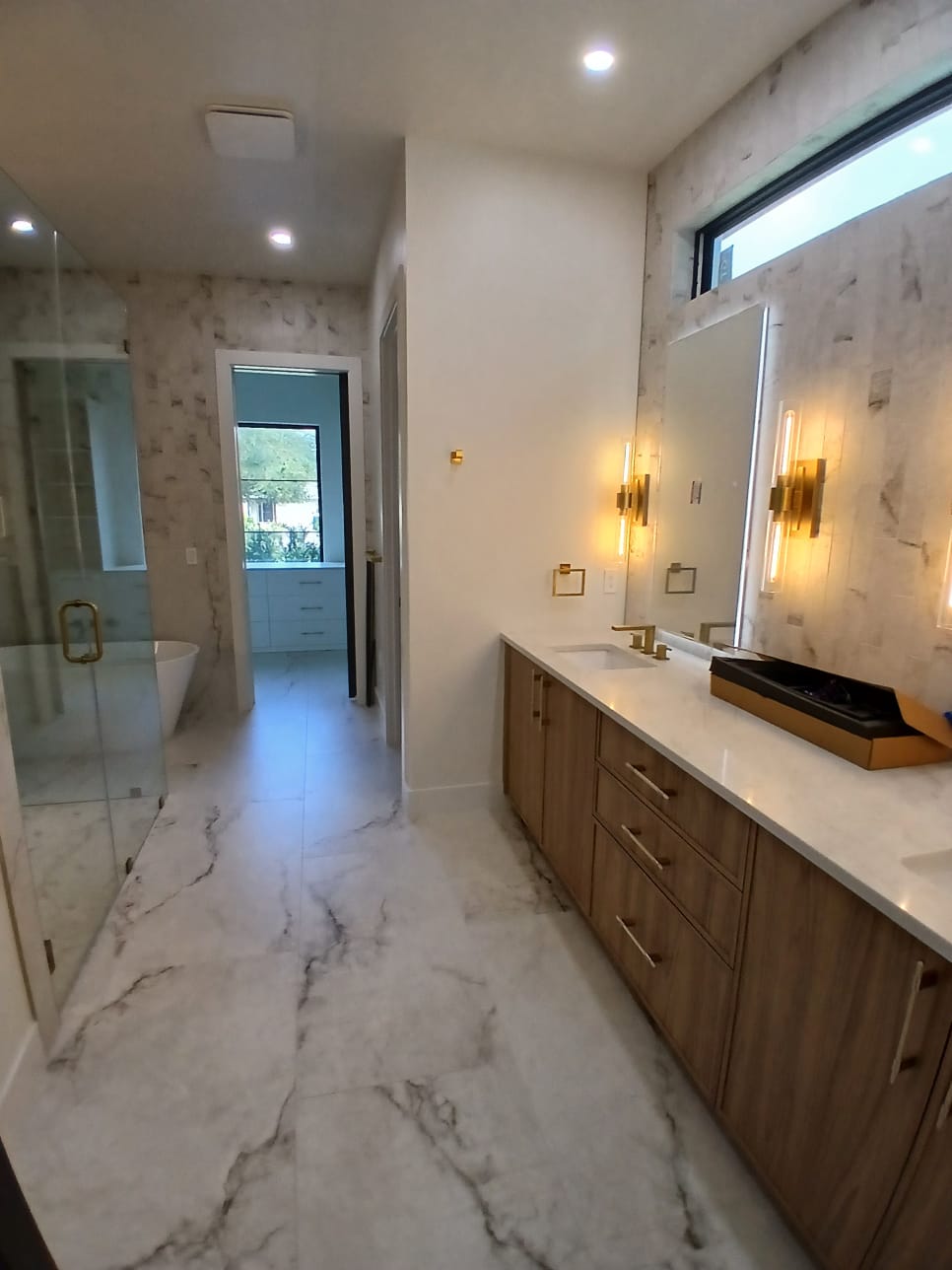 Marble master bathroom finished