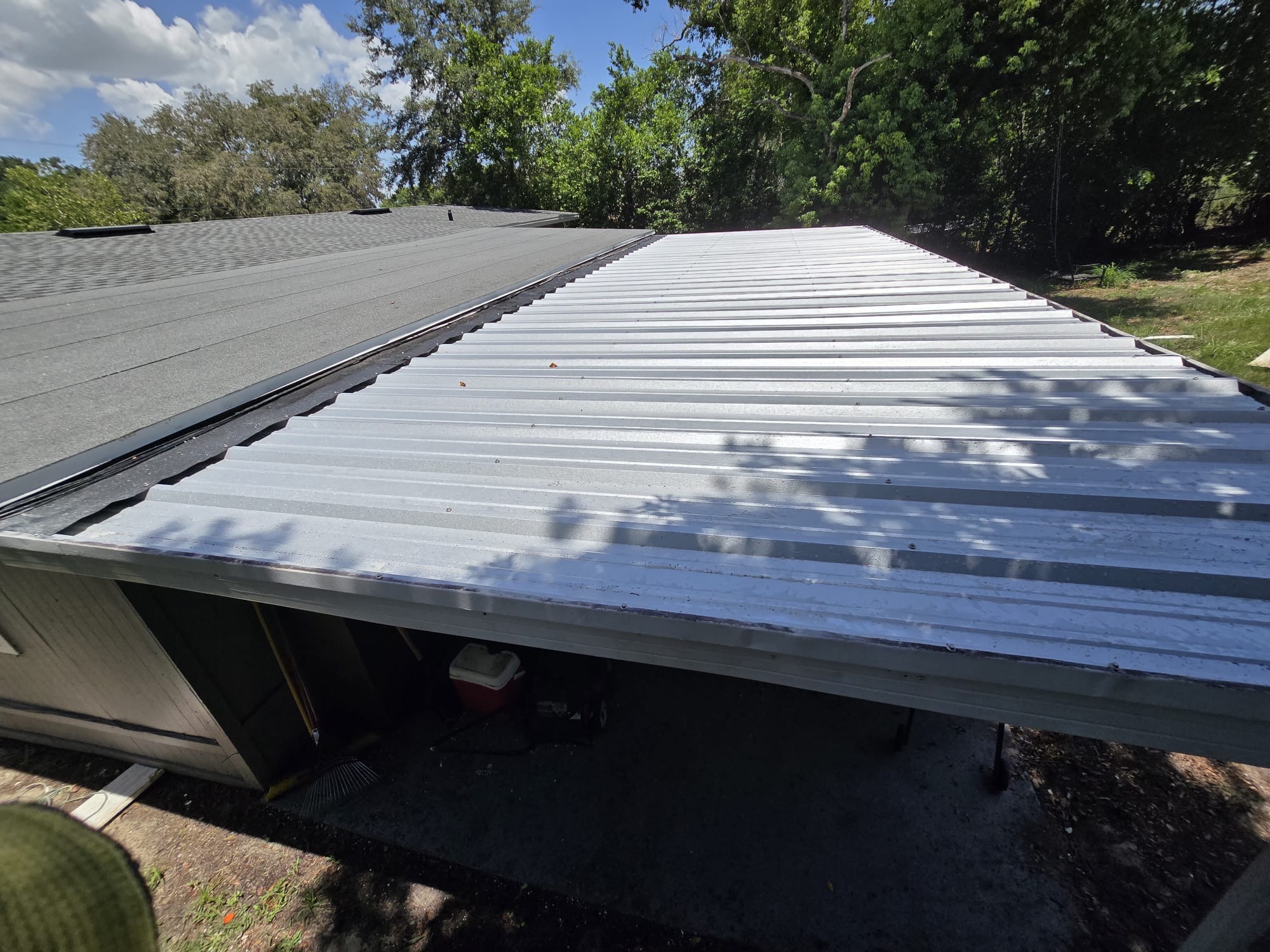 Metal roof replacement after