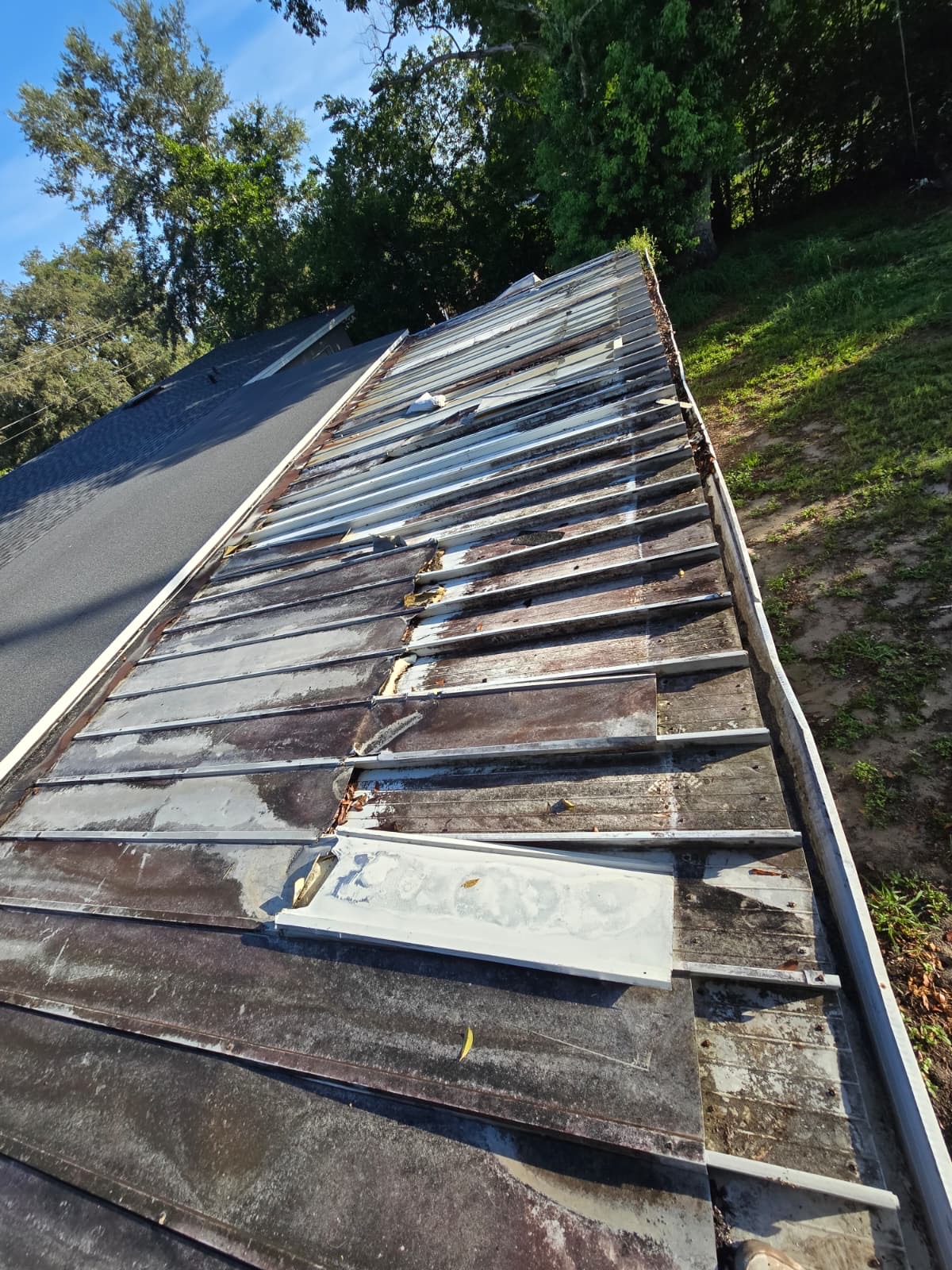 Metal roof replacement before