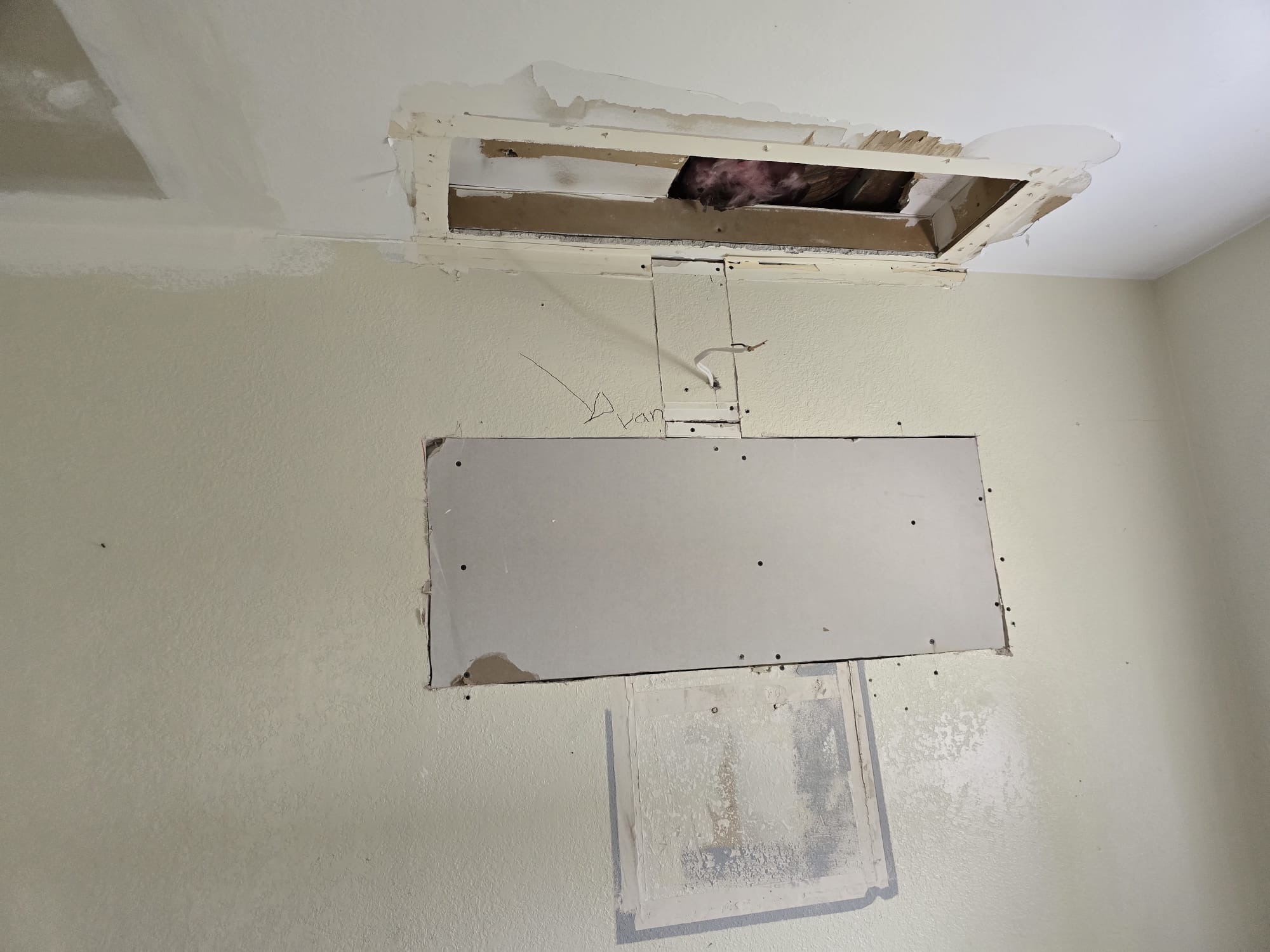 Wall and ceiling repair before