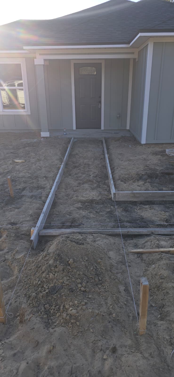 Paving before