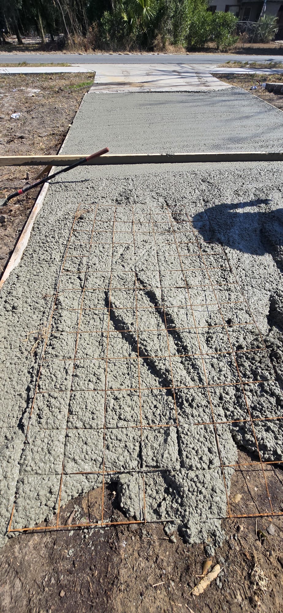 Paving before